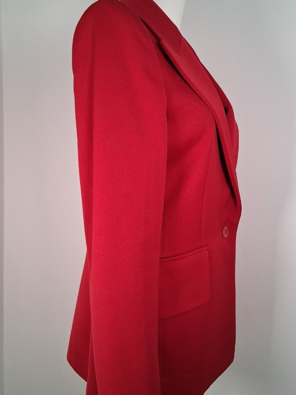 Vintage Isaac Mizrahi Wool Crimson Blazer size US 8 - Picture 7 of 8